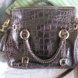 Dooney and Bourke satchel bag with long strap.